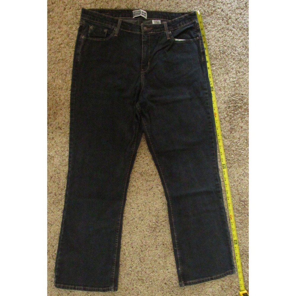 Levi Signature Mid Rise Boot Cut Blue Jeans Woman Size 16W Medium   (C01)